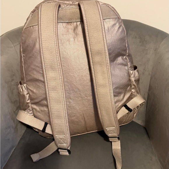 Kipling  Metallic Glow Golden with Light Tone Rose Backpack and Bag Set - Picture 10 of 13